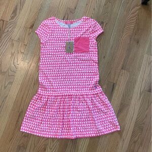 NWT Joules pink and white knit dress